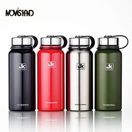MOMS HAND Large Capacity Stainless Seel Thermos Flask Outdoor Portable Sports Vacuum Water Bottle With Handle Y200106