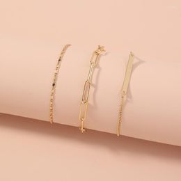 Link Chain 2022 Gold Cuff Bracelets Set For Women Layered Hand Charm Bracelet Multi-layer Trum22