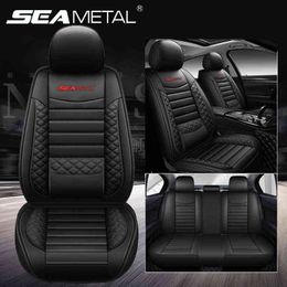 Universal Car Seat Cover PU Leather Automobiles Seat Covers Protect Cushion Auto Front/Rear Chairs Cushion Interior Accessories H220428