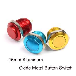Switch 16mm Aluminium Oxide Press Button High Round/flat Round/spherical Round Momentary Car Domed WaterproofSwitch