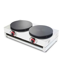 Gas commercial Food Processing Equipment crepe maker double-head machine pancake mini machine stainless steel pan MYY