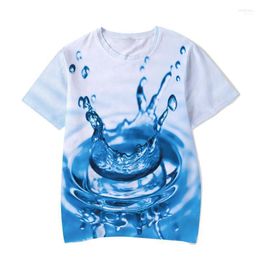 Men's T-Shirts Breathable Men T-shirt Creative 3D Magic Colourful Picture Print Unisex Fashion Short Sleeve Top Casual One Neck Male Tee Mild