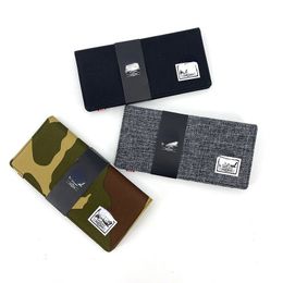 Designer Simple Trend Canvas Wallet Multi - Card Horizontal Men And Women's Bags