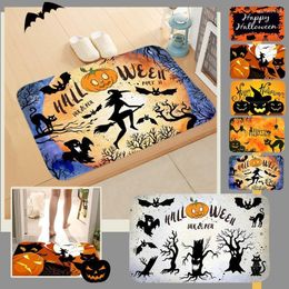 Carpets Bathroom Mat The Pumpkin Is In Pattern Flannel Halloween Carpet For Bedroom Kitchen Door Felt Rug Party Decor 15.7 23.6in