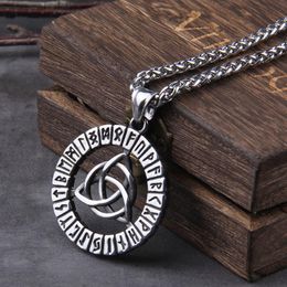 Pendant Necklaces Wholesale Price Stainless Steel Viking Necklace For Men Arrival High Quality Charm Jewelry With Wooden BoxPendant