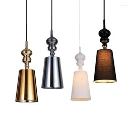 Pendant Lamps Spanish Guard Lights Single Head Indoor Home Decor Luminaire Cafe Restaurant Kitchen Hang White Black Gold SilverPendant