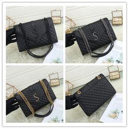 Luxury Designer Medium College Bag Matelasse Black Shoulder Bag 26588 Envelope Wallet Card Holder Black Size:30*20*8CM