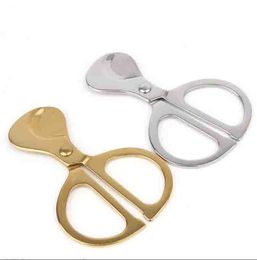 Newest Handle Stainless Steel Metal Cigar Cutter Knife Scissors Tobacco smoking Tools Accessories Pipes Oil Rigs 2 Colours