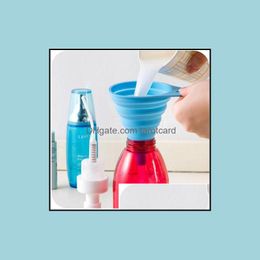 Mini Sile Collapsible Funnel Foldable For Liquid Transfer Drop Delivery 2021 Other Kitchen Tools Kitchen Dining Bar Home Garden Bnjzp