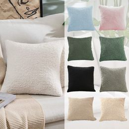 Pillow Case Decorative Pillows Nordic Home Decoration Plush Case Cushion Cover Boucle Fur White Cojines Throw velvet Soft 220623