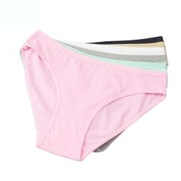 9173 M-XL Good Quality Cotton Underwear Female 6 Pcs/Lot Women Solid Colour Brief Panties 220426