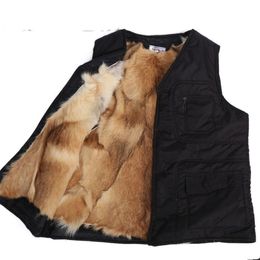 Casual Solid Winter Real sheep fur Short jacket Men shearling vest fur male plus size inter mens Cashmere coat travel vest 201128