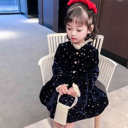 Toddler Girls Party Dress Star Pattern Girl Child Dress Ruffles Children Dress Patchwork Kids Costume 210412