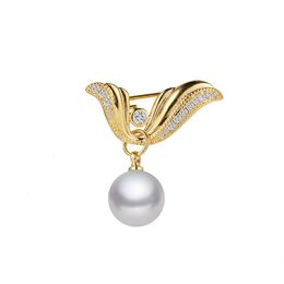 Pins Brooches Ajojewel High Quality Pearl Collar Brooch Safety Pin Simple Jewelry Gift For Men Women Accessories Fashion GiftPins