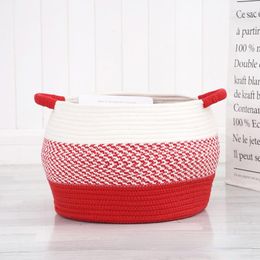 Clothing & Wardrobe Storage Home Decor Folding Container Laundry Basket Cotton Rope Weave Baskets Cosmetic Organizer Office Table CabinetClo