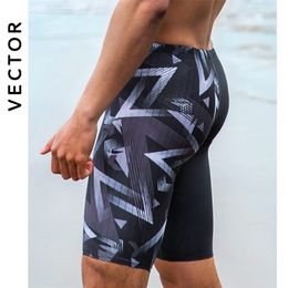 Men's Swimwear Sexy Shark Skin Lycra Jammer Fibre High Level Male Swimming Quick-Dry Swimwear Trunk Training Race Swimsuit 220505