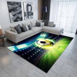 Carpets Football Carpet 3D Soccer Rugs For Bedroom Living Room Kids Printing Pattern Rug Large Kitchen Bathroom Mat Home DecorCarpets