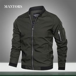 Men Bomber Jacket Casual Thin Slim Baseball Jackets Windbreaker Zipper Sportswear Male Solid Outwear Coats Brand Clothing 5XL 201128