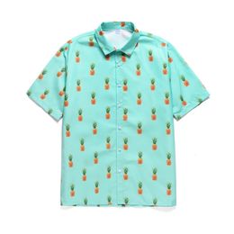 2020 Holiday Hawaiian shirt Men New Fashion Casual Beach Seaside Summer Shirts For Men Fruit Pineapple Print Blouse Top Clothes LJ200925