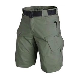 Summer Multi-pocket Tactical Cargo Shorts Men Khaki Jogger Outdoor Waterproof Military Casual Loose Big Size 5XL 220318