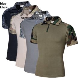 ZOGAA Men Polo Tactical Polo Casual Solid Shirts for Men Short Sleeve Top Camouflage Men's Short Sleeve Polo Shirts Men 220706