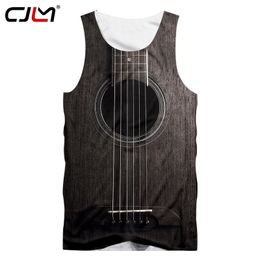 Brand Guitar Art Musical Instrument Summer 3D Full Printing Fashion Tank Top Print Hip Hop Style Vest Casual 220623