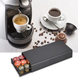 40 Pods Coffee Capsule Organiser Storage Stand Practical Drawers s Holder For Nespresso Shelves 220509