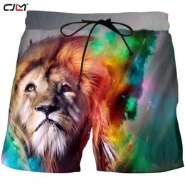 Summer Beach Shorts Trend 3D Printed Lion Colourful Plus Size 6XL Costume Men Spring Shorts 220623
