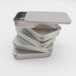 60X34X11mm Size Plain Slide Top Tin Box Rectangle Candy Case Storage Box Push And Pull Boxes SN6714