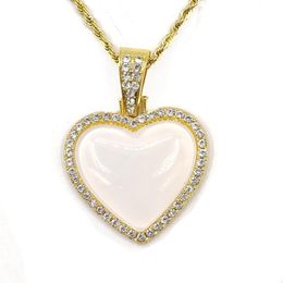 2021 50Pcs/Lot High Quality DIY Sublimation Round/Heart Shape Glass Pendant Insert/Plate With Adhensive For Wing Necklace