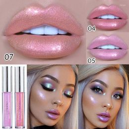 Lip Gloss Polarized Longlasting Mermaid Glitter Lipstick Waterproof Moisturize Jelly Luminous Lipgloss Makeup 6colorLip