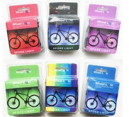 100pcs Colorful Bicycle Wheel LED Flash Light Bike Cycling Wheel Spoke Led Lamps 2m Copper Wire String Light Bike Wheel Valve Ca