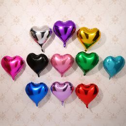 Colourful 8-inch heart-shaped Aluminium film balloon love peach wedding party decoration The party must children's toys