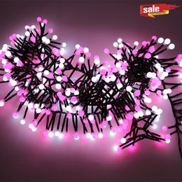 Strings 400LED String Lights Outdoor Christmas Garland Copper Wire Changeable For Xmas Cafe Party Wedding Decor Fairy LightsLED LED