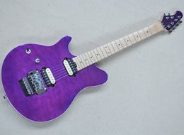 Left Hand Purple Electric Guitar with Maple Fretboard