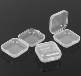 pp clear hard plastic small multifunction clear square jewelry diy nail earring storage case box pp material necklace ring storage organizer