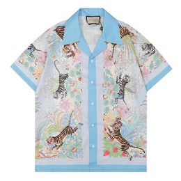 Luxury Shirts Mens Fashion Geometric print bowling shirt Hawaii Floral Casual tee Men Slim Fit Short Sleeve Dress T Shirt Variety