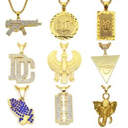 Pendant Necklaces Sales 26 Styles Wholesale Hip Hop Necklace Jewellery For Men ICED OUT BLING N07