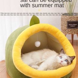 Glitter Round Cat Beds House Soft Long Plush Pet Dog Bed For Dogs Basket Pet Products Cat Bed Cat Mat Animals Sleeping So 210713