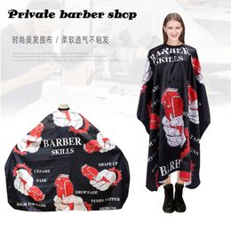 Waterproof Hairdressing Apron Professional Hairdresser Equipment Barber Pattern Haircut Cape Hairstylist Tool 220621