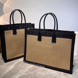 linen totes Australia - Womens Shoulder Bags High Quality Fashion Canvas totes Designers Straw Handbags Bag Purse Embroidered Letter Ladies Casual Tote Large Shopping Female HandBag