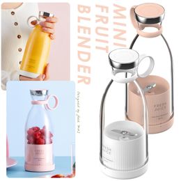 Portable Blender Personal Size Blender for Juice Shakes Smoothies Wireless Charging with Four Blades Mini Blender Travel Bottle 220705