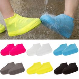 Boots Silicone WATERPROOF SHOE COVER Reusable Rain Shoe Covers Unisex Shoes Protector Antislip Rain Boot Pads For Rainy Day 220713