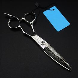 professional 6 inch Damascus steel cut hair scissors salon cutting barber makas makeup cut shears dressing 220317