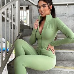 Yoga Suit Women's Sportswear Long-Sleeved Top Cover Gym Training Suit Running Sports Suit 220517 220517