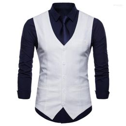 Arrival Dress Vests For Men Slim Fit Mens Suit Vest Male Waistcoat Gilet Homme Casual Sleeveless Formal Business Jacket1 Men's Phin22