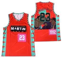 Nikivip 1992 Martin Payne TV Show Marty Mar 23 Lawrence Basketball Jersey Red Size S-3XL Top Quality Jerseys
