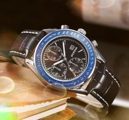 Relogio Masculino fashion Mens Watches 40MM Luxury Outdoor Chronograph Quartz Battery Professional Hour Popular Moon Space Imported crystal mirror Wristwatch