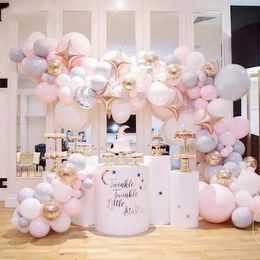 Party Decoration 5pcs Flower Stand Grand Event Cake Food Candy Display Iron Metal Frame Wedding Round Table Cylindrical Child Shower ColumnP