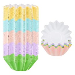 Wave Cupcake Liners Paper Baking Cups Muffin Wrappers Greaseproof Brioche Mould Cake Case Trays Holder